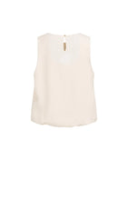 Load image into Gallery viewer, YAYA - Sleeveless Top with Balloon Hem - Cloud Creme White