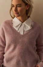 Load image into Gallery viewer, YAYA - Soft V Neck Sweater - Cloud Gray Purple