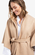 Load image into Gallery viewer, YAYA - Soft Woven Poncho - Light Camel Melange