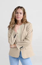 Load image into Gallery viewer, YAYA - Suedine Collarless Blazer - Humus Beige