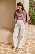 Load image into Gallery viewer, YAYA - T-Shirt with contrasting trim - Deep Taupe Brown