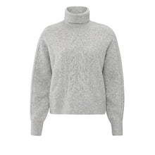 Load image into Gallery viewer, YAYA - Cable Knit Turtle Neck - Grey Melange