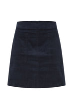 Load image into Gallery viewer, ICHI Cordy Navy Skirt