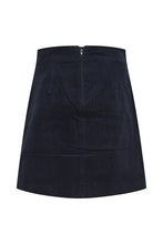 Load image into Gallery viewer, ICHI Cordy Navy Skirt