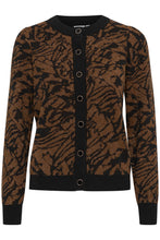Load image into Gallery viewer, Ichi Meleo Cardigan ~ Toffee/Black