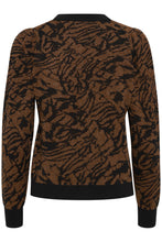 Load image into Gallery viewer, Ichi Meleo Cardigan ~ Toffee/Black