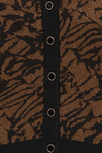 Load image into Gallery viewer, Ichi Meleo Cardigan ~ Toffee/Black
