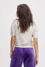 Load image into Gallery viewer, ICHI -  Fauci Sequin Top ~ Frosted Almond