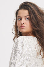 Load image into Gallery viewer, ICHI -  Fauci Sequin Top ~ Frosted Almond