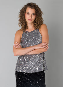 YEST - Pietje Sequin Cami - Grey