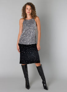 YEST - Pietje Sequin Cami - Grey