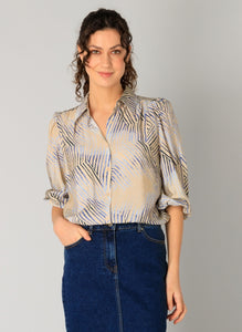 YEST - Ragin Blouse - Light Blue Multi