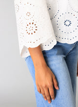 Load image into Gallery viewer, YEST - Sapna Broderie Anglaise Top - White
