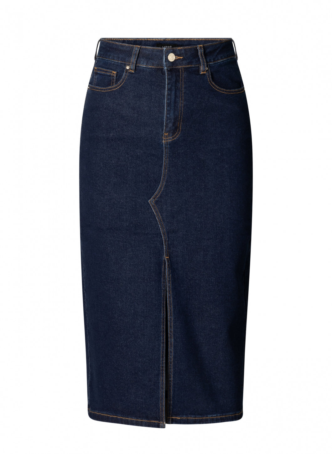 YEST - Barbara Denim Skirt - Dark Blue