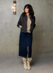 YEST - Naji Jacket - Dark Navy Melange