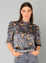 Load image into Gallery viewer, YEST - Betsy Blouse - Steel Grey Floral
