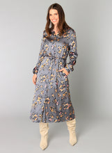 Load image into Gallery viewer, YEST - Bettina Dress - Steel Grey Floral
