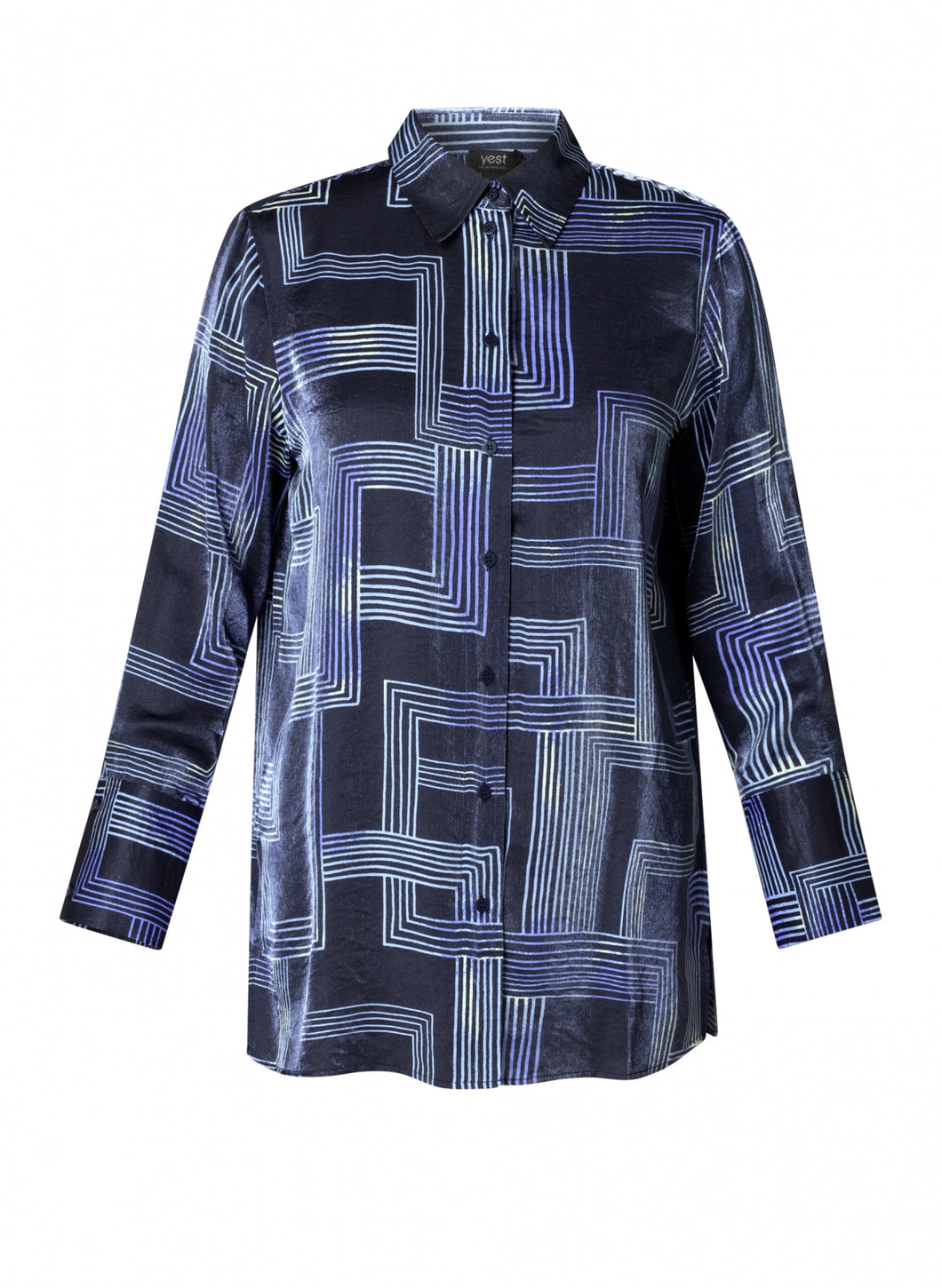 YEST - Bibiana Shirt - Navy/French Blue