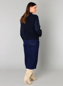 YEST - Brenda Sleeveless Cardigan - Dark Navy
