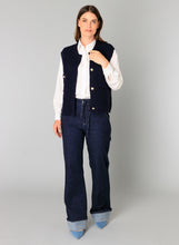 Load image into Gallery viewer, YEST - Brenda Sleeveless Cardigan - Dark Navy
