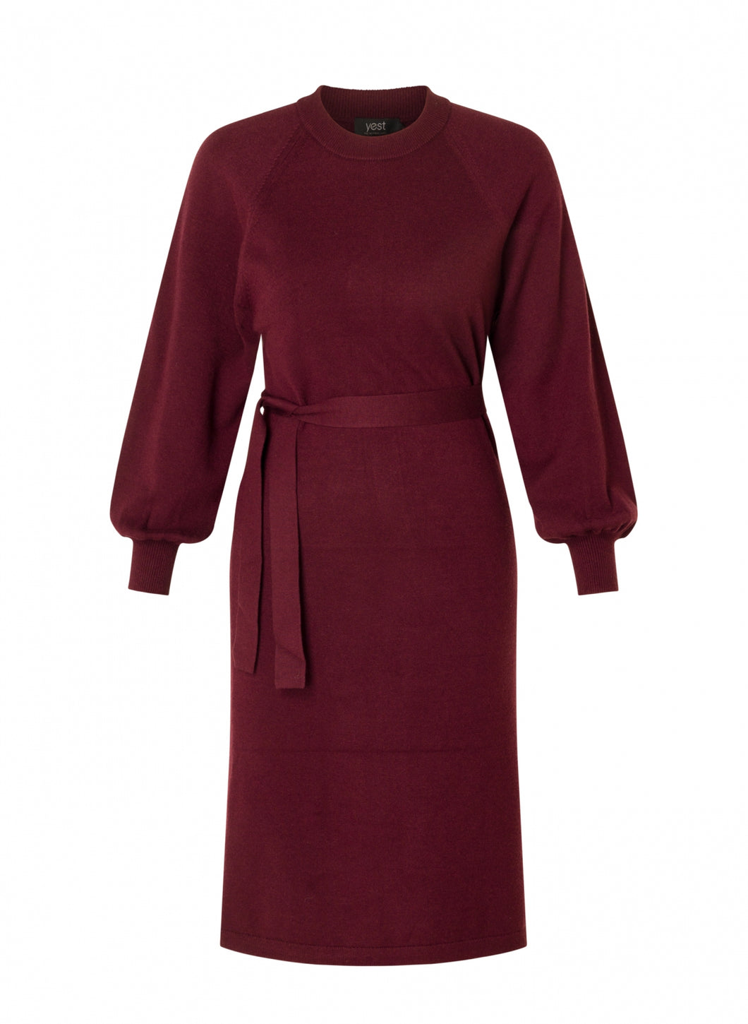 YEST-  Neva Knitted Dress - Dark Bordeaux