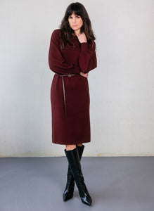 YEST-  Neva Knitted Dress - Dark Bordeaux