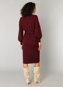 YEST-  Neva Knitted Dress - Dark Bordeaux