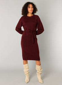 YEST-  Neva Knitted Dress - Dark Bordeaux