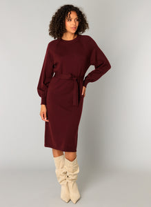 YEST-  Neva Knitted Dress - Dark Bordeaux
