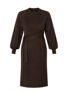 YEST-  Neva Knitted Dress - Chocolate Brown