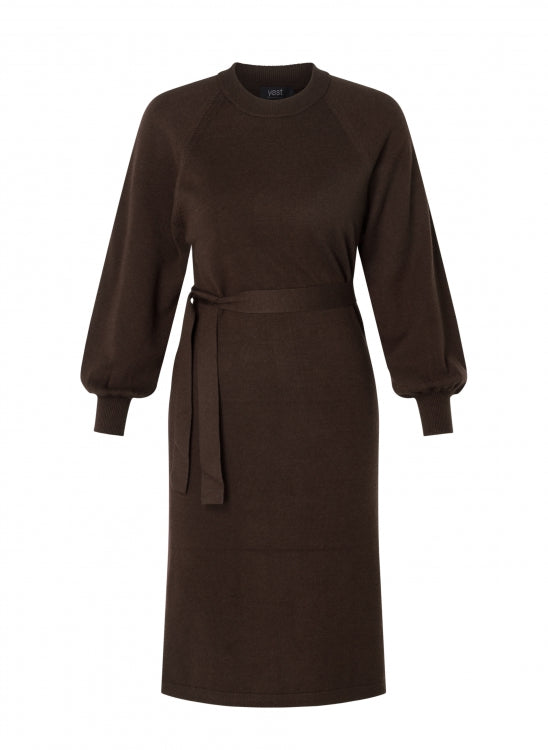 YEST-  Neva Knitted Dress - Chocolate Brown