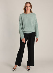 YEST - Darja Sweater - Mint Grey Melange