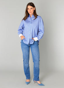 YEST - Benedikte Shirt - French Blue Stripe