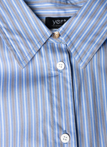 YEST - Benedikte Shirt - French Blue Stripe