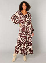 Load image into Gallery viewer, YEST - Cristiana Dress - Dark Bordeaux Print
