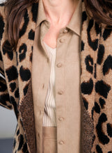 Load image into Gallery viewer, YEST - Clemence Faux Suede Shirt - Soft Taupe
