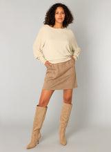 Load image into Gallery viewer, YEST - Carlota Faux Suede Skirt - Soft Taupe

