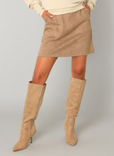 Load image into Gallery viewer, YEST - Carlota Faux Suede Skirt - Soft Taupe
