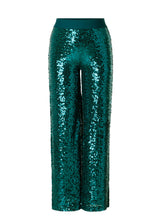 Load image into Gallery viewer, YEST - Engeltje Sequin Pants - Teal Green
