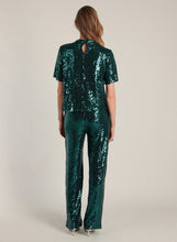 Load image into Gallery viewer, YEST - Engeltje Sequin Pants - Teal Green
