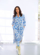 Load image into Gallery viewer, YEST - Puck Shirt Dress - Uniform Blue/Off White
