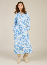 Load image into Gallery viewer, YEST - Puck Shirt Dress - Uniform Blue/Off White
