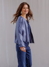 Load image into Gallery viewer, YEST - Kassia Satin Jacket - Faded Blue
