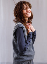Load image into Gallery viewer, YEST - Ula Embellished Sleeveless Knit - Dark Grey Melange
