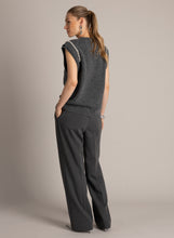 Load image into Gallery viewer, YEST - Ula Embellished Sleeveless Knit - Dark Grey Melange
