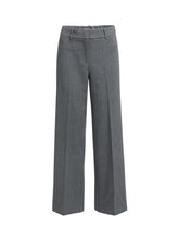 Load image into Gallery viewer, YAYA - Straight Leg Trousers with Seam Detail - Anthracite Melange
