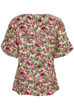 Load image into Gallery viewer, ICHI - Marrakech Puff Sleeve Top - Structured Flower
