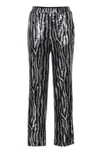Load image into Gallery viewer, PULZ - GAI - Sequin Pants - Black/Silver
