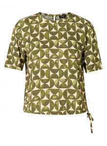 YEST - Gul Top - Dark Olive/Beige