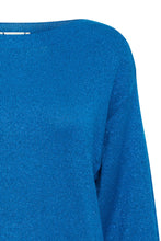 Load image into Gallery viewer, ICHI - Mopaz Lurex Sweater - Lapis Blue
